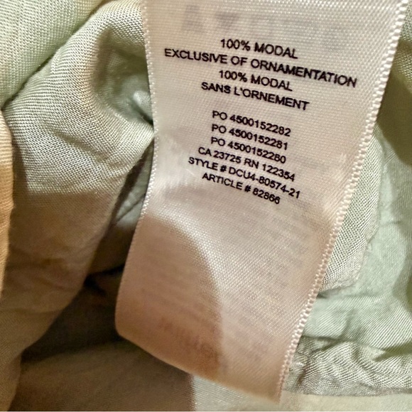 Aritzia Wilfred Daiquiri Dress 🌿 Sage Green Boho Babydoll Tiered Mini - Picture 7 of 7